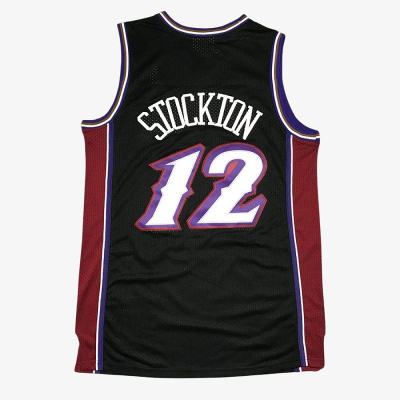 גופיית רטרו שחורה יוטה ג'אז' | ג'ון סטוקטון