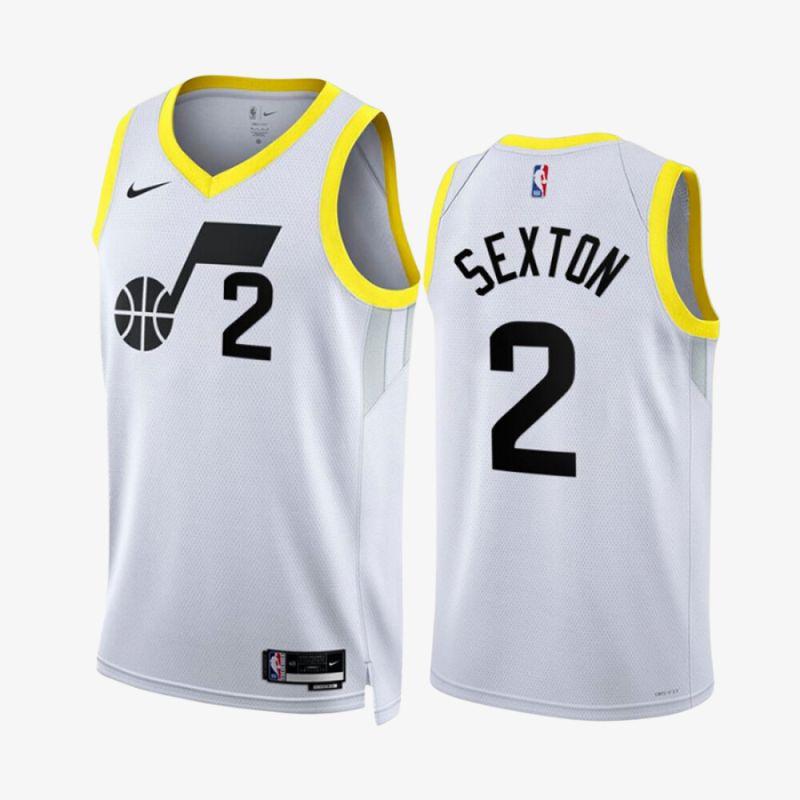 גופיית משחק לבנה יוטה ג'אז' | קולין סקסטון