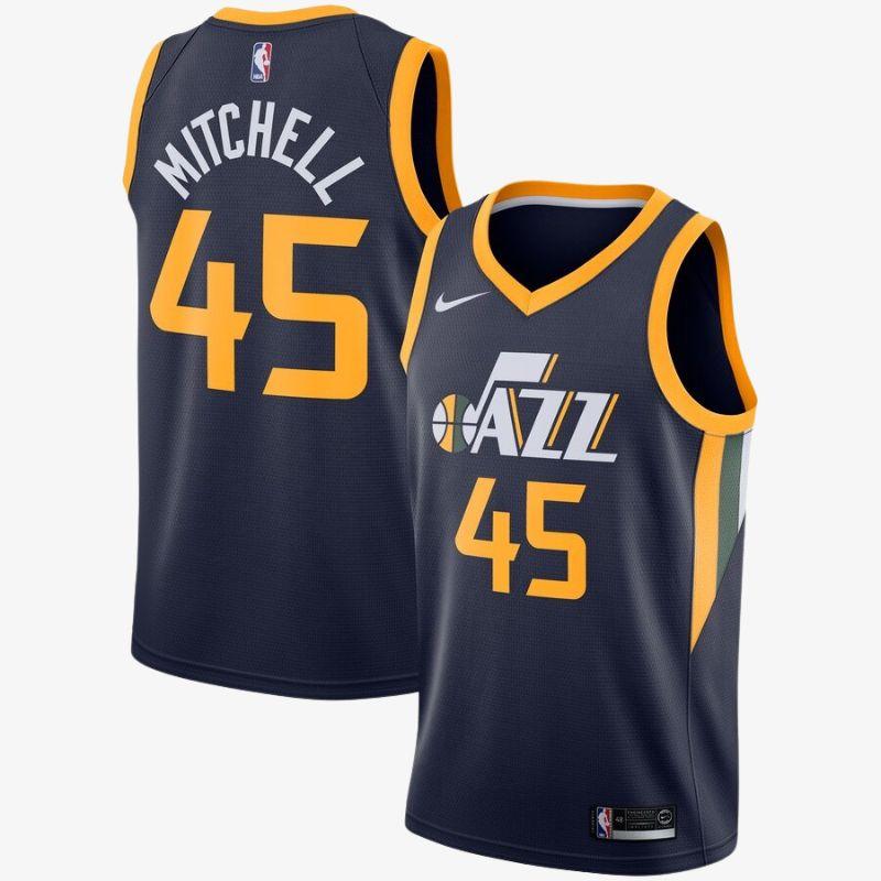 גופיית משחק שחורה יוטה ג'אז' | דונובן מיצ'ל