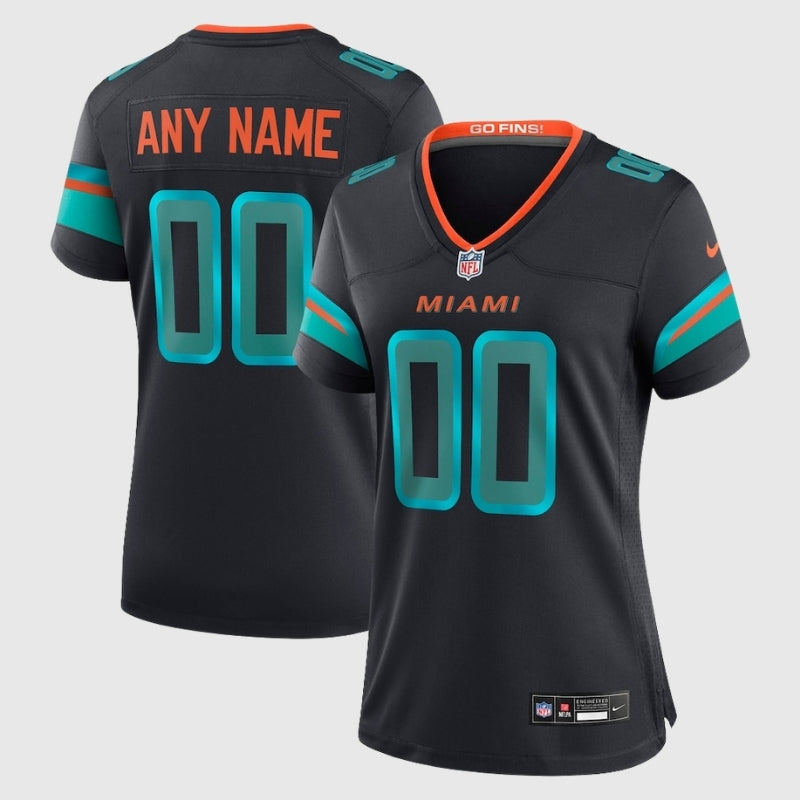חולצת NFL מיאמי דולפינס צבע שחור התאמה אישית | נשים
